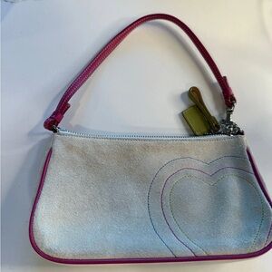 Coach y2k suede heart demi bag!